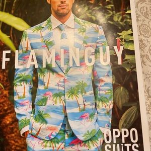 Never worn size 38 mens suit. Jacket, tie and pants match. new in box.